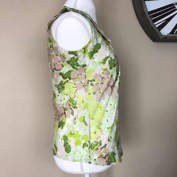 Banana Republic 100% Silk Short Sleeve Top - Picture 4 of 7